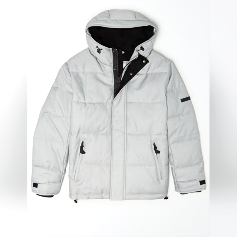 AMERICAN EAGLE HEATHERED PUFFER JACKET